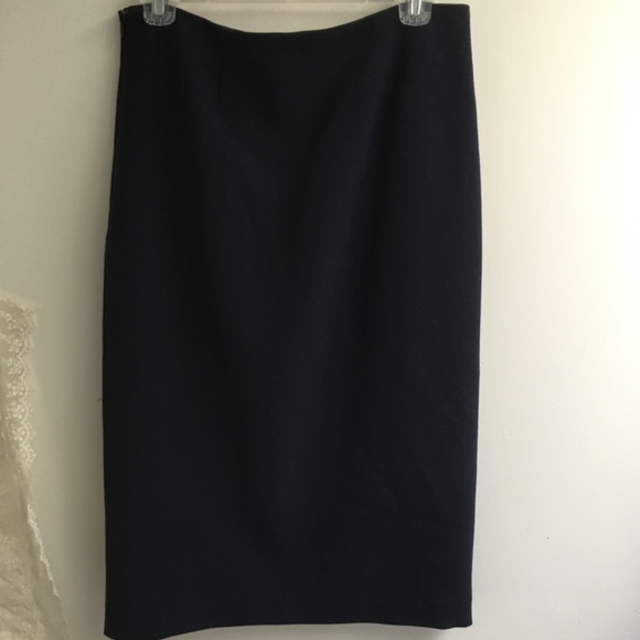 Michael Kors long navy elegant side-slit skirt - Picture 4 of 10